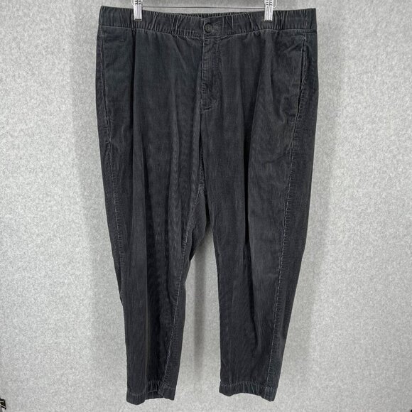 Bonobos Mens Corduroy Pants Size L Short Gray Drawstring Elastic Waist Comfort - Picture 1 of 15